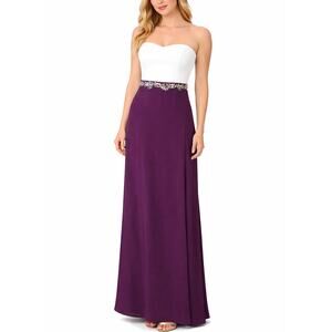 New XSCAPE Nordstrom Women's Wine Embellished Maxi Skirt Size 4 Beads